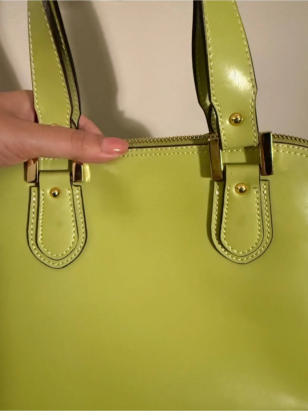 Alberta Di Canio Granny Smith Apple Green Dome Satchel